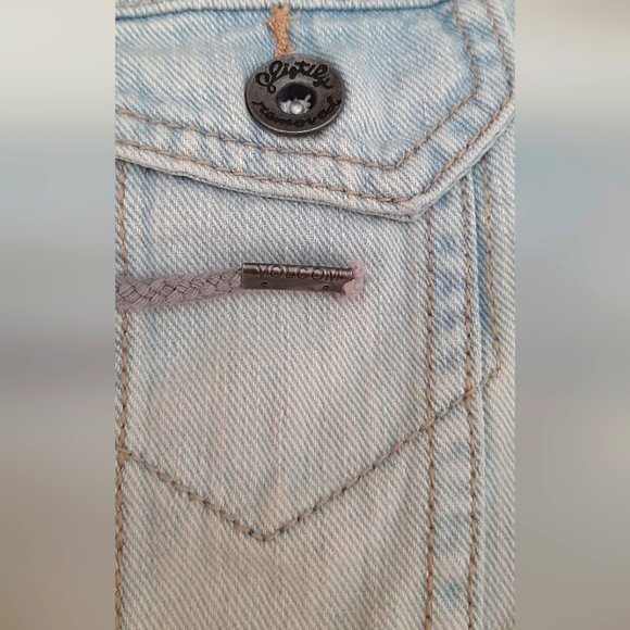 Volcom Stone Acid Wash Denim Vest - Picture 6 of 11